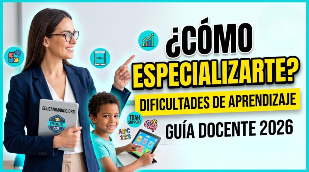 ¿Cómo especializarte en dificultades de aprendizaje siendo docente? Guía 2026